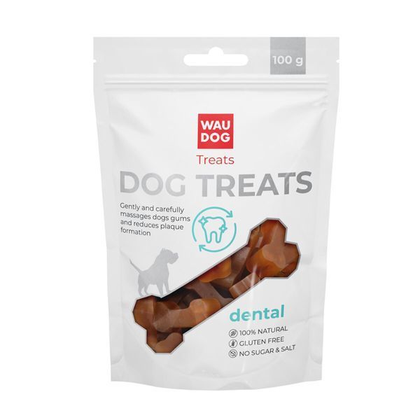 Лакомство для собак WAUDOG Treats "Стоматологическая кость со вкусом утки", 100 г 60206 фото